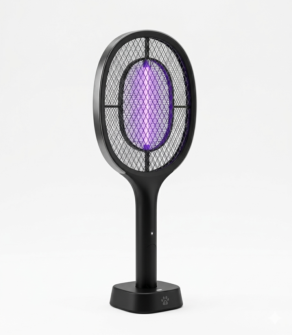 2-in-1 Electric Mosquito Killer Racket — Auto Zap & Manual Mode | USB Rechargeable | 4000V Powerful Bug Zapper for Home, Office & Outdoor