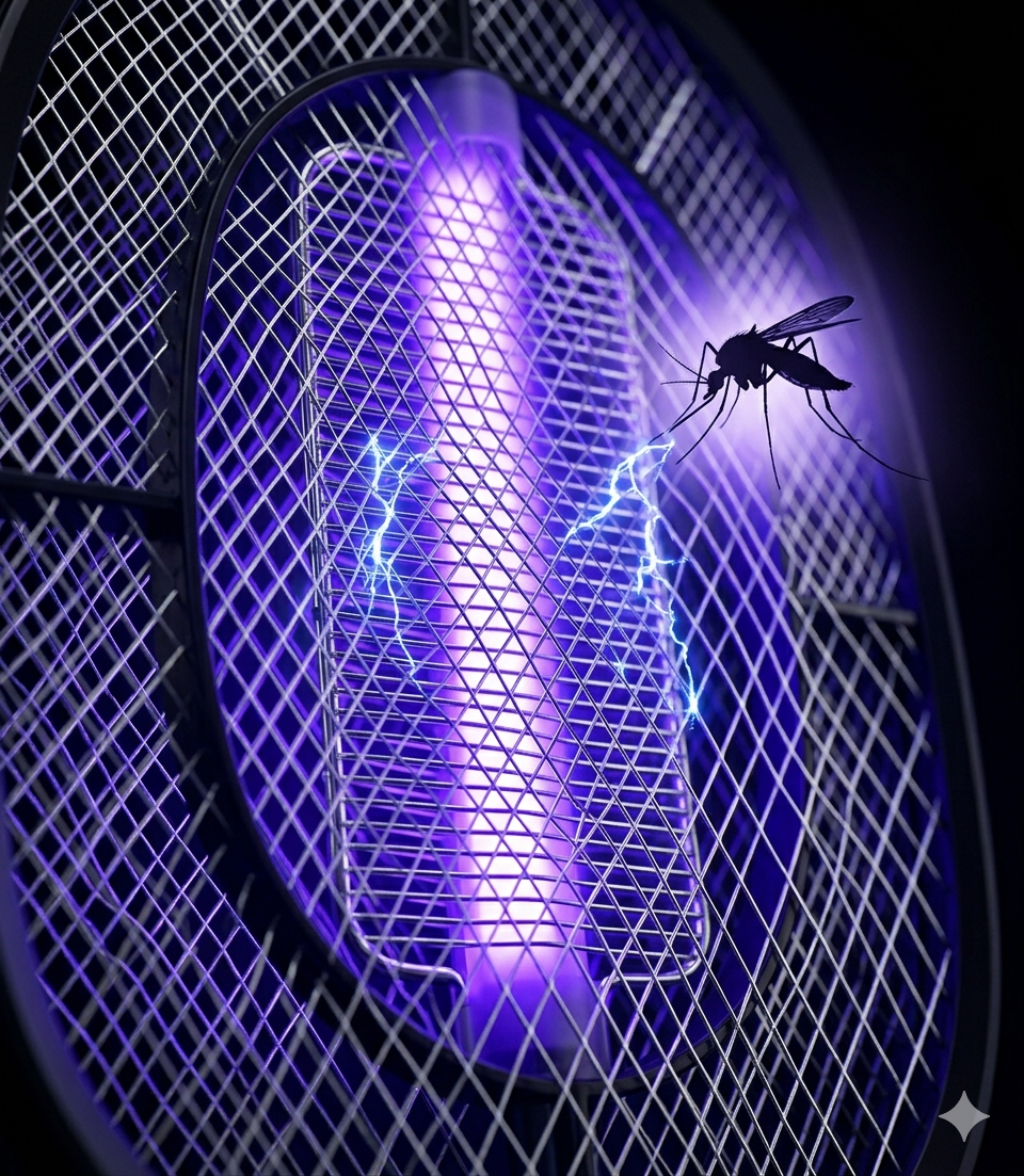 2-in-1 Electric Mosquito Killer Racket — Auto Zap & Manual Mode | USB Rechargeable | 4000V Powerful Bug Zapper for Home, Office & Outdoor